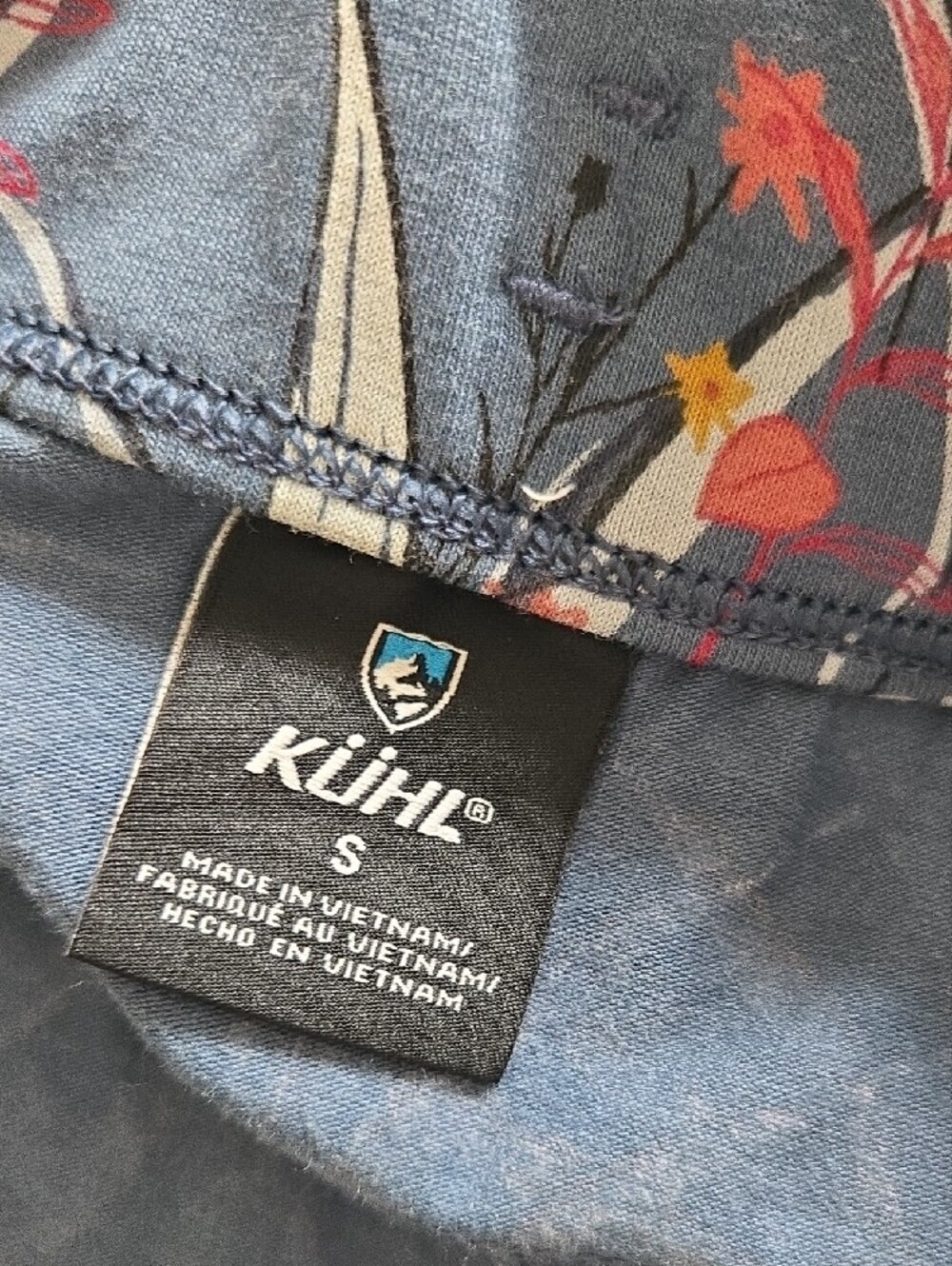 Kuhl Blue Floral Drawstring Skirt Casual Coasta Athletic Normcore Size Small - Picture 4 of 6